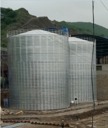 龙港粮食钢板仓的安装全过程不用热焊接